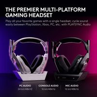 Headset Gaming Nirkabel Multi-Platform Logitech G Astro A50 + Base Station untuk PS5/Xbox/PC: Pengalih Audio PLAYSYNC 2.4GHz BT