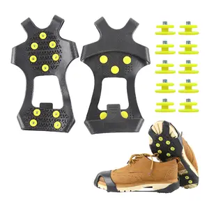 Traction Cleat Rubber Spikes Bergsteigen Rutsch feste Schuh abdeckung Schnee Anti-Rutsch-Steigeisen greifer zum Klettern