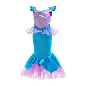 Disfraz de Princesa Ariel con Cola de Sirena para Niñas, Elegante Traje para Halloween, Comercio Exterior Transfronterizo - Product Image 4