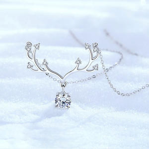 Vendita calda S925 cervo d'argento ha la tua collana ricordo d'<span class=keywords><strong>amore</strong></span> 100 lingue che amo il tuo regalo di San Valentino-platino - Product Image 3