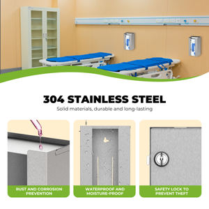 FANDA-GUANTERA DESECHABLE DE ACERO INOXIDABLE, CIERRE DE SEGURIDAD DE ALMACENAMIENTO MONTADO EN PARED HECHO EN TAIWÁN PARA SCIENCE LAB - Product Image 5