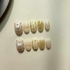 Nouveaux <span class=keywords><strong>faux</strong></span> ongles carrés en acrylique colorés faits à la main, 10 pièces, motif design, vente en gros - Product Image 6