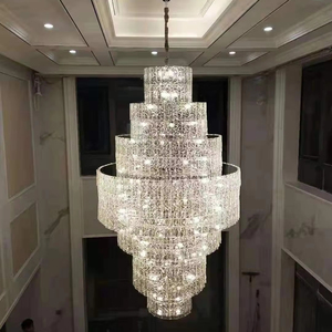 Đèn chùm pha lê lớn đặt làm riêng cho cầu thang, đèn sảnh, trang trí hiện đại sang trọng - Product Image 1