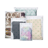 Ensemble de pochettes de voyage étanches fermeture en plastique givré transparent sacs de rangement à fermeture à glissière personnalisés 5 tailles différentes pour boucles d'oreilles