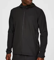 Ensemble de deux pièces pour hommes, avec logo personnalisable, veste en nylon 100% pour hommes, coupe-vent de pluie, survêtement de sport pour la course à pied
