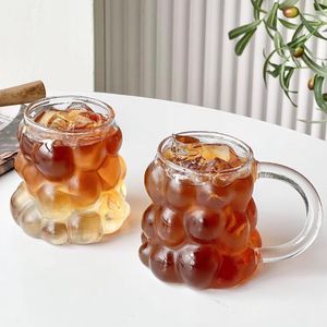Verres à boire Verres à nervures Verres transparents Gobelets esthétiques Tumbler Tasses Créatives en forme de raisin Vintage Durable HANDGRIP - Product Image 2