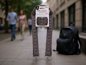 Cinghia per borsa in tessuto con fibbia argentata, materiale in filo SU032022 per borse - Product Image 2