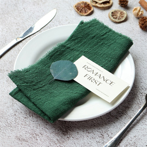 Serviettes en <span class=keywords><strong>coton</strong></span> <span class=keywords><strong>de</strong></span> <span class=keywords><strong>gaze</strong></span> <span class=keywords><strong>de</strong></span> <span class=keywords><strong>mariage</strong></span> torchon vert réutilisable rustique rétro bavures serviettes pour décoration <span class=keywords><strong>de</strong></span> table <span class=keywords><strong>de</strong></span> fête - Product Image 2