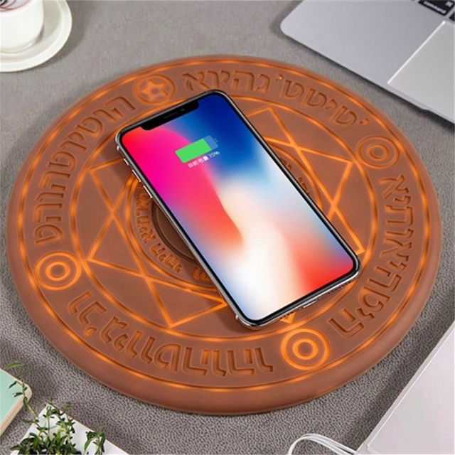 CJH 10W Wireless Charger with Rune Sound Effects, Fast Charging, Creative Charger Welcome Gift Personalized Gifts Novelty Gifts