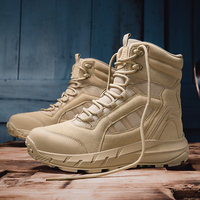 Vente directe d'usine, bottes de randonnée hautes pour hommes, bottes tactiques du désert, entraînement au combat terrestre, bottes de service, marron