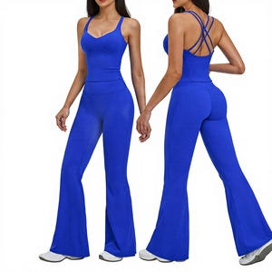 Set da Yoga e Pilates in Stile Europeo-Americano, Spazzolato, Traspirante, Antiurto, <span class=keywords><strong>per</strong></span> Corsa e <span class=keywords><strong>Fitness</strong></span>, 2 Pezzi - Product Image 1