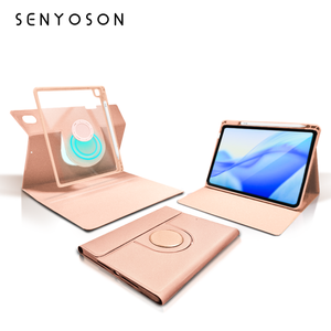Étui pour tablette en cuir PU à 360 degrés SYX OEM/ODM avec support rotatif, fonction veille/réveil automatique pour <span class=keywords><strong>iPad</strong></span> Pro 12,9 pouces 2022 - Product Image 1