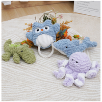 Jouet en peluche personnalisé pour animaux de compagnie OEM ODM, jouet à mâcher doux pour chien, hibou, baleine, crocodile, pieuvre, jouet en corde, jouets interactifs personnalisés pour animaux de compagnie, vente en gros