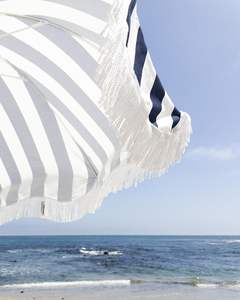 Лидер продаж, Модный высококачественный портативный Зонт с защитой от УФ-защиты, полосатый Зонт с кисточками, пляжный зонт - Product Image 3