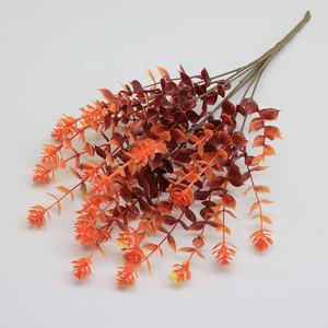Commercio all'ingrosso della fabbrica di plastica erba di simulazione <span class=keywords><strong>eucalipto</strong></span> decorazione per la casa ornamenti autunno colore <span class=keywords><strong>eucalipto</strong></span> (con fiori) - Product Image 3