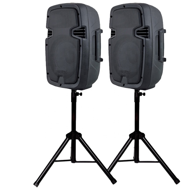 800W 2 Way Powered 2x 8" PA Speaker System Professional Audio BT TWS Party Speaker Active &Passive Loud Set 2 Stands
