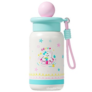 Hiroaki Insulated Water <b>Bottle</b> 500Ml Vacuum <b>Flask</b> Portable With Cute Cat Design For Kids And Adults - Product Image 5
