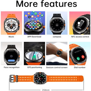 <span class=keywords><strong>U8</strong></span>ウルトラAMOLED 4Gスマートウォッチ男性用2025新品WIFI腕時計SIMカードGPS NFC 180 ° 回転カメラスポーツスマートウォッチ - Product Image 4