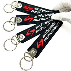 Hot Sale High Quality Double Side Embroidery Fabric Keychain Keytag / Keyring/Jet <b>Tag</b>/Keychains - Product Image 1