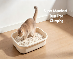 Litière pour chat Saiweisi Kitten Safe, écologique, hybride tofu-bentonite, faible teneur en poussière, granulés doux, agglomération rapide des urines, 5 kg, gris - Product Image 4