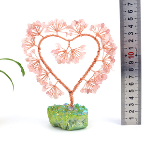 Wholesale Natural Healing Stone Heart-shaped Crystal <b>Tree</b> Gravel Gemstone Crystal Money <b>Tree</b> for Decoration - Product Image 2