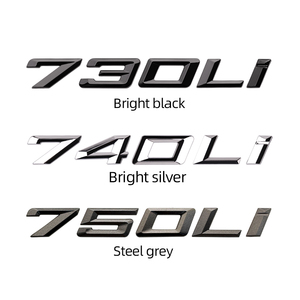 Emblema trasero electrochapado ABS para el nuevo <span class=keywords><strong>BMW</strong></span> Serie 7, modelos 730i, 745d, 460Li, con indicación de cilindrada. - Product Image 2