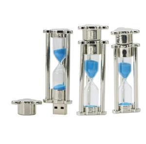 calidad Mini de Metal con forma de reloj de arena de memoria Usb de cristal de vidrio de dibujos animados Pendrive - Product Image 4