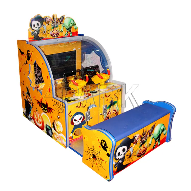 Spooky topu çekim video oyunu makineleri para kazanmak elektrikli araba çocuklar için jetonlu oyunlar satılık