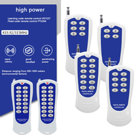 Télécommande 12 touches à piles AAA (fixe/apprentissage) avec chipset PT2264/EV1527, double fréquence 433/315 MHz, longue portée et stable
