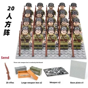 Mini Chiến Tranh Thế Giới II Vũ Khí Quân Đội Con Số Xây Dựng Khối Thiết Lập Đức Swat Lính Mỹ Liên Xô Mô Hình Giáo Dục Di Động Quân Đội - Product Image 3