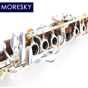 Clarinete MORESKY Eb de Madera de Redwood Mopane/Ebano, Niquelado, 18 Llaves, Personalizado ME8 - Product Image 6