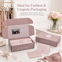 Fabricant de paquet cadeau de mariage de luxe beige rose caja misteriosa papier chaussure emballage mailer PR publicité boîtes postales
