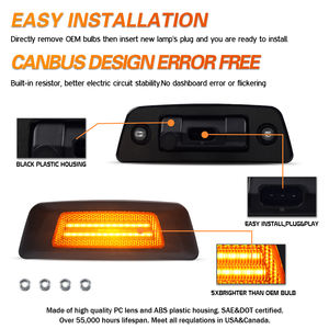 Feux de position latéraux d'aile avant Led pour Kenworth T680 2013-2017/T700 2011-2015/T880 2014-2015 Peterbilt 567 Set-Back Axle Models - Product Image 5