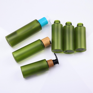 Heypack Vente en gros Oem Échantillon gratuit Bouteille de toner cosmétique en plastique vert mat Emballage cosmétique - Product Image 3