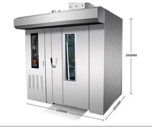 64 trays gas rotary convection oven rotary baking oven / bakery equipment for bread from China