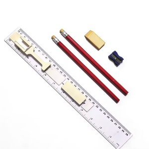 Juego de Papelería Infantil con Diseño Todo en Uno, Lápiz con Sacapuntas, Borrador y Regla, Regalo para Niños, Mercado Africano - Product Image 2