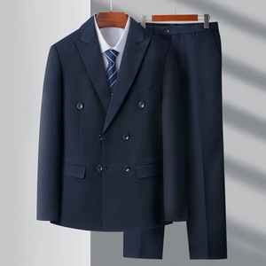 Nuevo <span class=keywords><strong>Traje</strong></span> <span class=keywords><strong>de</strong></span> Dos Piezas <span class=keywords><strong>para</strong></span> <span class=keywords><strong>Hombre</strong></span>, Formal, <span class=keywords><strong>para</strong></span> Bodas, Padrinos <span class=keywords><strong>de</strong></span> Boda, Novios, Cruzado, Talla Grande, Transpirable, Frente Plano - Product Image 1