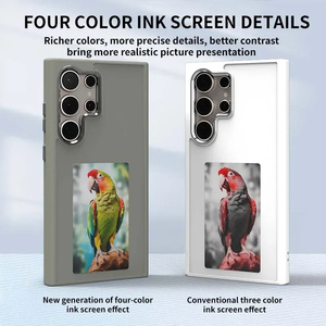 Sang Trọng Màn Hình Thông Minh Phản Ảnh 4 Màu Sắc NFC Thông Minh Hiển Thị E Ink Màn Hình Mềm Bảo Vệ Điện Thoại Trường Hợp Đối Với <span class=keywords><strong>Samsung</strong></span> S24 S23 Siêu - Product Image 5