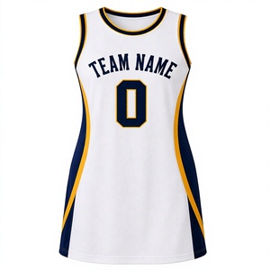 Robe de basket-ball pour femmes, jaune et violette, uniforme d'équipe sportive avec nom, numéro et logo personnalisés - Product Image 1
