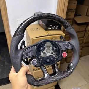 Volant en Fibre de Carbone pour <span class=keywords><strong>Audi</strong></span> A4 B8 B9 B6 B8 A6 C7 C6 C8 A3 A5 A7 Q5 Q7 Q3 R8 S4 Volant Personnalisé de Haute Qualité - Product Image 3