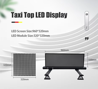 Yüksek Çözünürlüklü Tam Renkli Taksi Tavanı LED Dijital Ekran P2.5 320*320 Çift Taraflı 4K HDR10 IP65 Su Geçirmez