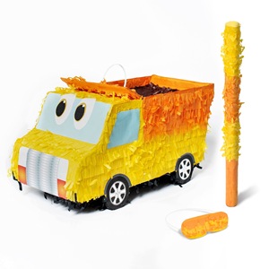 Piñata en papier jaune 3D personnalisable avec logo pour anniversaire, Nouvel An, Pâques, fête, décorations, bonbons, Moxin - Product Image 5