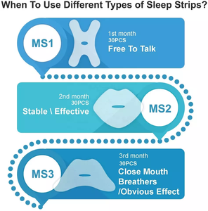 Most Selling Product in alibaba Customized logo Mouth Tape Sleep Better Sleep Aids Mouth Sleep <b>Strips</b> for Snoring Reduction - Product Image 6