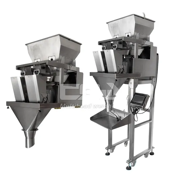 Mini One Two Four Six Head Weight Filler For Granule Beans 1-10KG 5L Hopper Filling Machine Linear Weigher