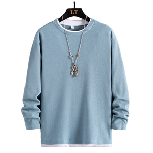 Suéter Informal de Punto Holgado para Hombre, Cuello Redondo, Color Sólido, para Otoño - Product Image 1