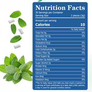 Fournisseur de Gommes au Xylitol et aux Vitamines pour Adultes, Soutien Énergétique Naturel, Caféine et Complexe de Vitamines B, Rafraîchit l'Haleine - Product Image 2