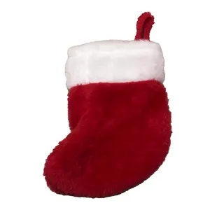 Set di 4 pezzi di grazioso Mini rosso a maglia di natale calza ornamenti in tessuto e cotone decorazioni per feste per la casa