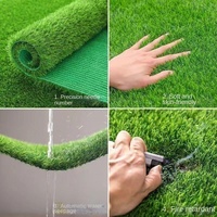 Gazon artificiel de simulation d'ingénierie, tapis paysager extérieur personnalisé multi-tailles, protection de l'environnement, gazon sportif