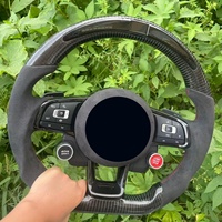Volant en fibre de carbone avec LED compatible avec les modèles VW R GTI GTD GTS R Line MK7 MK6 MK8 Polo Passat B8 B8.5 Amarok V6 DSG