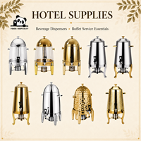 Distributeur de boissons en gros, distributeur de boissons commercial en acier inoxydable doré avec tube à glace pour hôtel, buffet, restauration CE